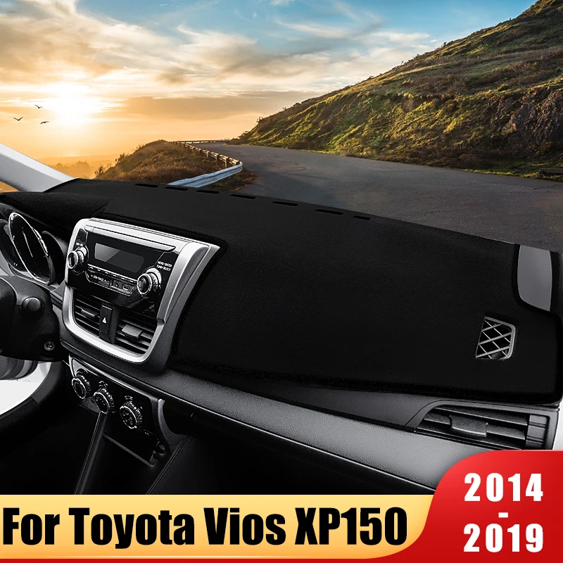 

For Toyota Vios XP150 NCP150 2014 2015 2016 2017 2018 2019 Car Dashboard Cover Sun Shade Avoid Light Mat Pad Carpets Accessories