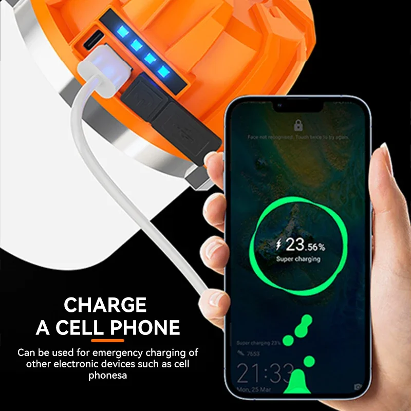 500 واط LED فانوس التخييم USB قابلة للشحن المحمولة...