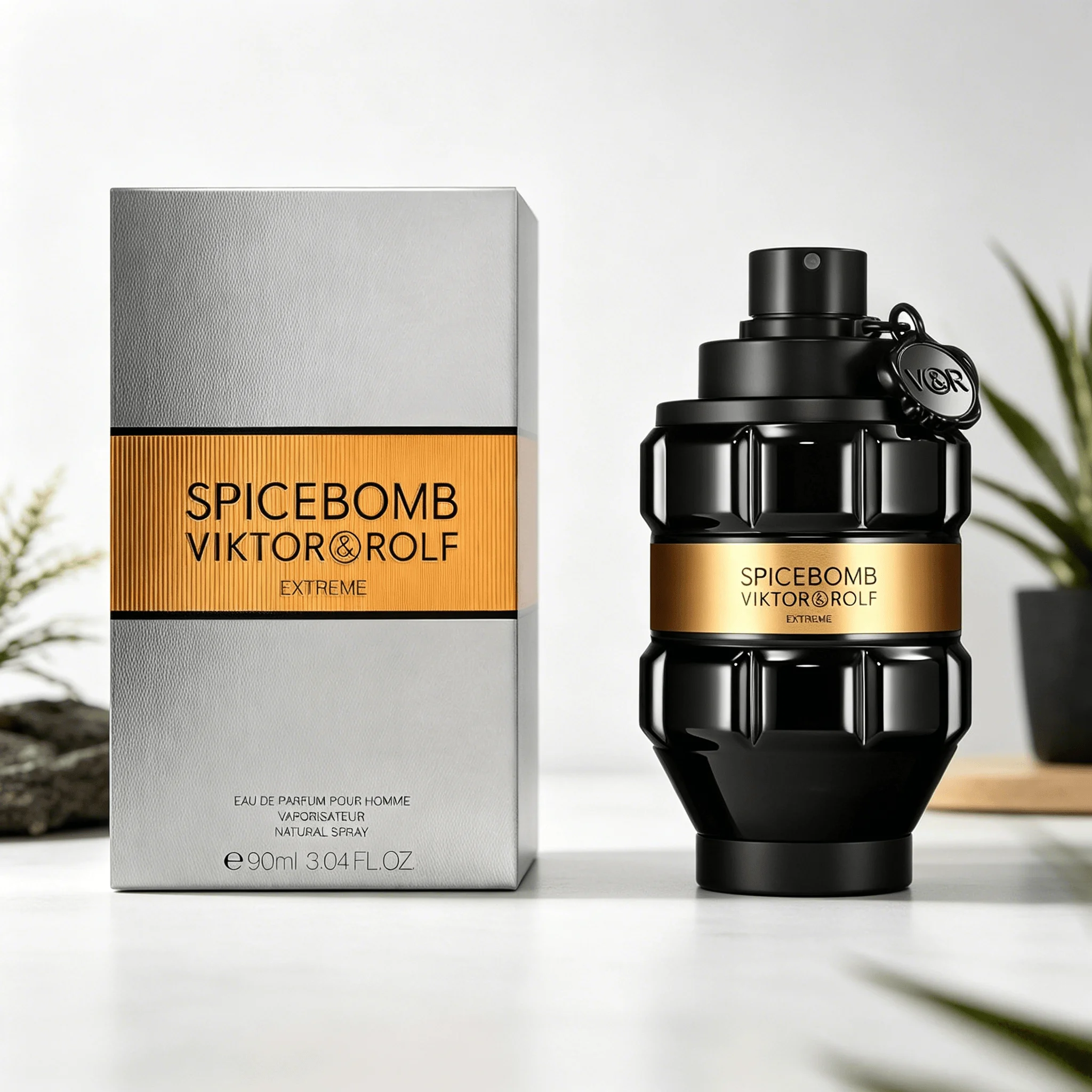 VIKTOR&ROLF Spice Extreme Men EDP Perfume 90ml With Gift Box Long Lasting Rich Spicy Tobacco Woody Scent Black Luxury Bottle Fragrance Gift for Men