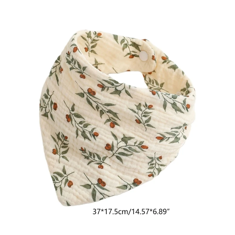 Baby Bibs Bandana Muslin Drooling Bib Infant 0-1Year Baby Teething Soothe Towel High Absorbent Stylish Floral Bib