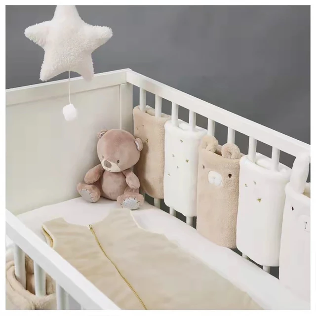 4Pcs Baby Bed Bumper Cotton Soft Crib Protector Infant Cushion Baby Crib  Protector Babies Anti-Collision Bumper Room Decor - AliExpress