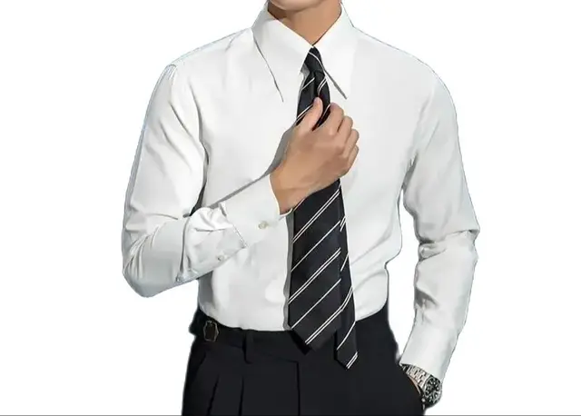 Chemise longue pointue pour hommes, design rétro, marque tendance, chemise personnalisée d'apparence rétro authentique pour hommes 1