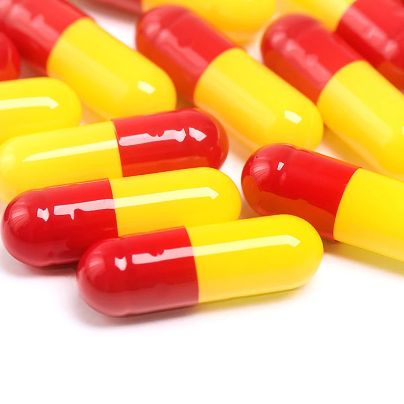 Empty Pill Capsule 100PCS/Bag Standard Size Empty Capsules Gelatin 7colors Capsules Hollow Hard Gelatin Seperated Joined