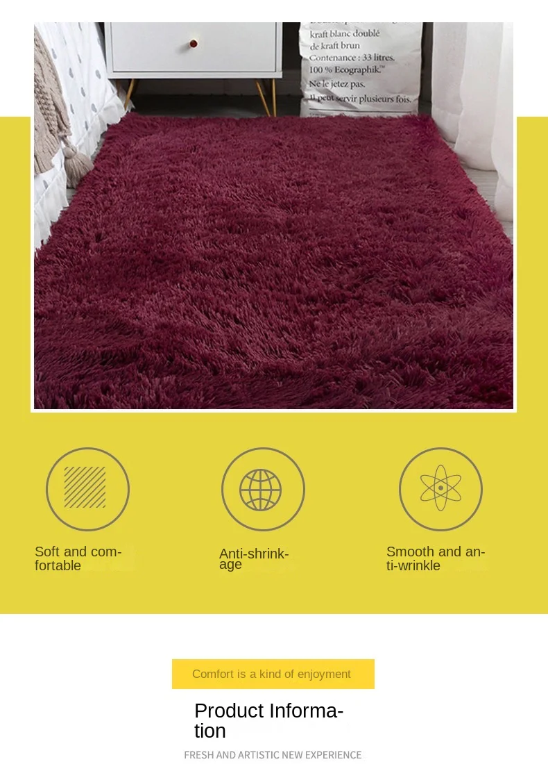 Description Picture 4 of itemSoft Runner Rug For Bedroom Living Room Plush Fluffy Mat Shag Furry Area Carpet Non Shedding for Girls Room Home Decorat Blanket