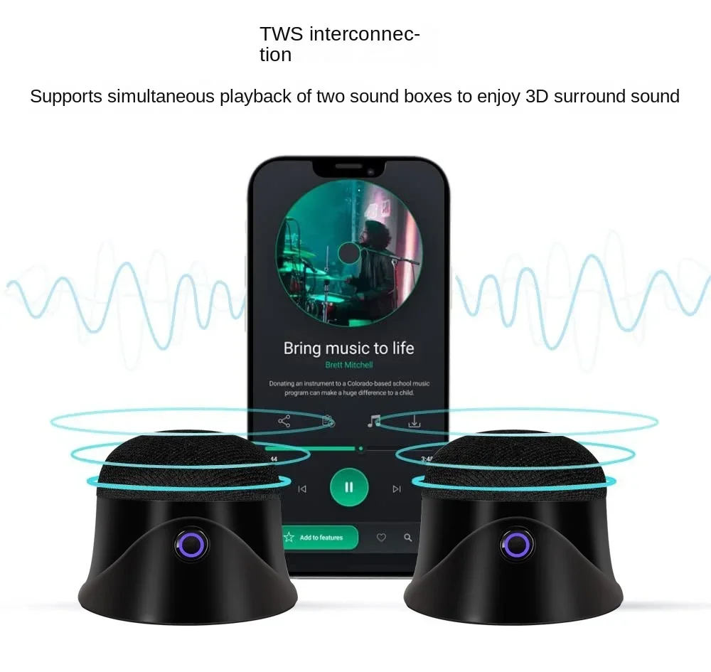 

2024 new MagSafe magnetic absorption Bluetooth speaker speaker subwoofer hight subwoofer mini portable subwoofer small gift