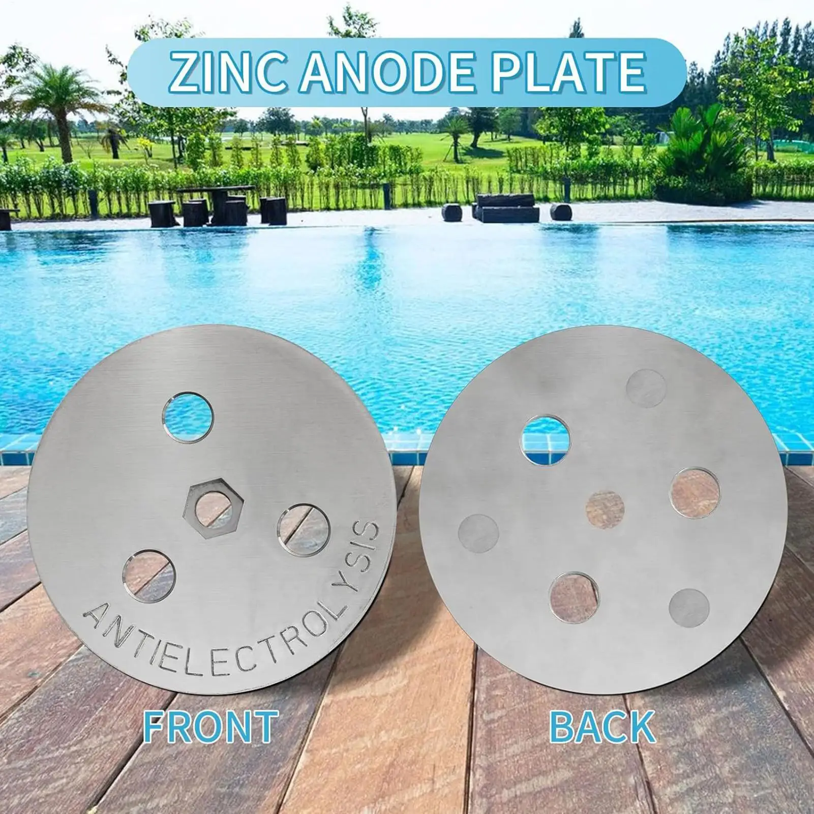 new Pool Skimmer Zinc Anode Weight Plate Anti-Electrolysis Weight Pool Skimmer Basket Weight Against Corrosion And Electrolysis