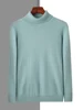 Men's 100% Mink Cashmere Sweater High Lapel Thick Knitted Pullover Casual Large Size Middle-Aged Sweater Autumn Winter New Tops 2