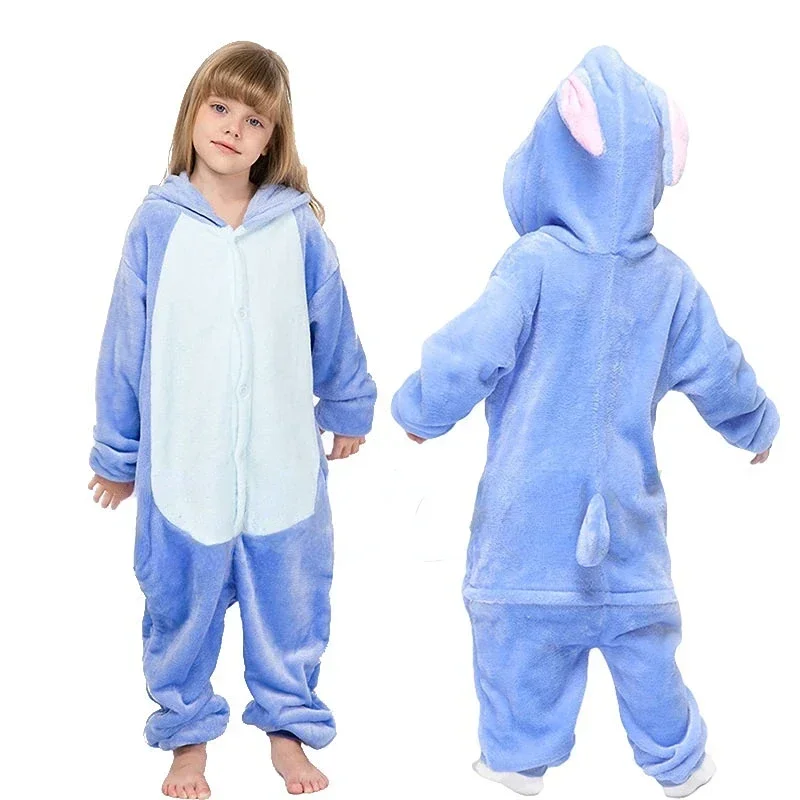 Kigurumi Cat Onesie Kids Unicorn Pajamas For Children Animal Cartoon Blanket Sleepers Baby Costume Winter Boy Girl Jumspuit