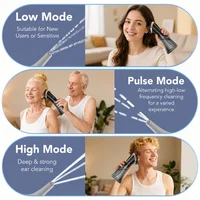 Nettoyeur d'oreilles électrique avec trois modes de pression, batterie rechargeable, double réservoir d'eau et plusieurs embouts pour usage domestique 6
