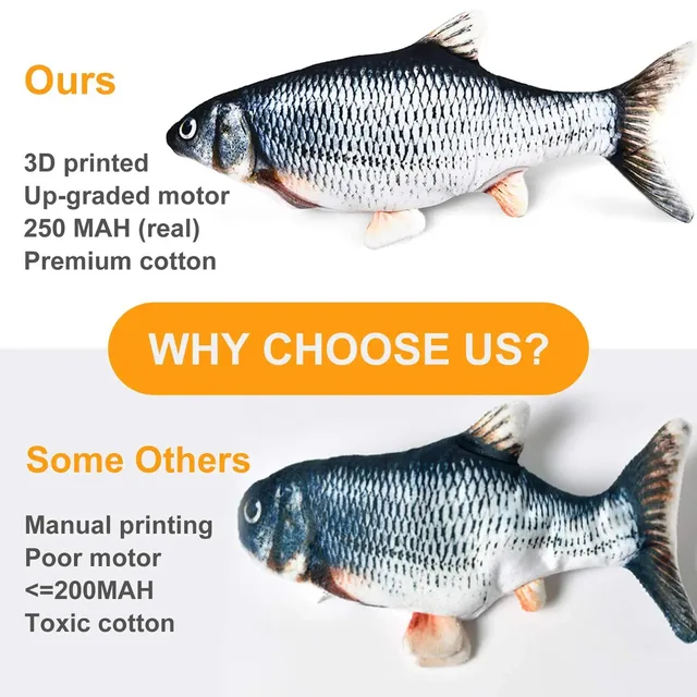 USB Rechargeable Plush Fish Toy 4
