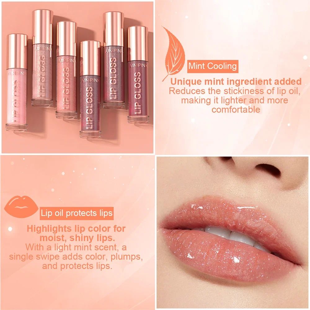 Rouge à lèvres brillant à paillettes, teinte à lèvres hydratante et longue tenue, non collante, waterproof, nude, repulpant, haute pigmentation_voghion.com