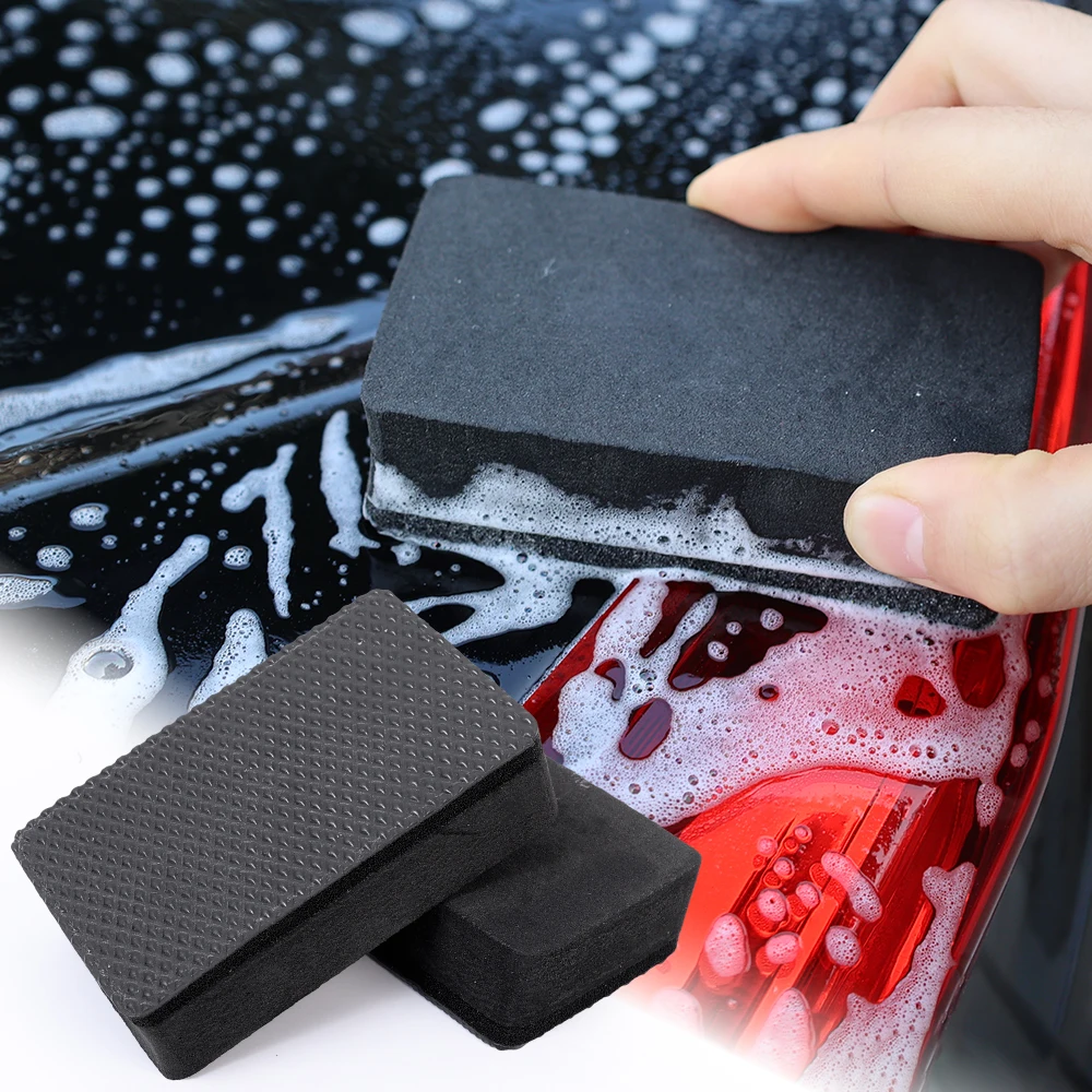 

Portable Black Car Wash Mud Scrub Sponge Cleaning Auto Care Brush Cars Roof Windshield Hood Washing Automotive Accessories