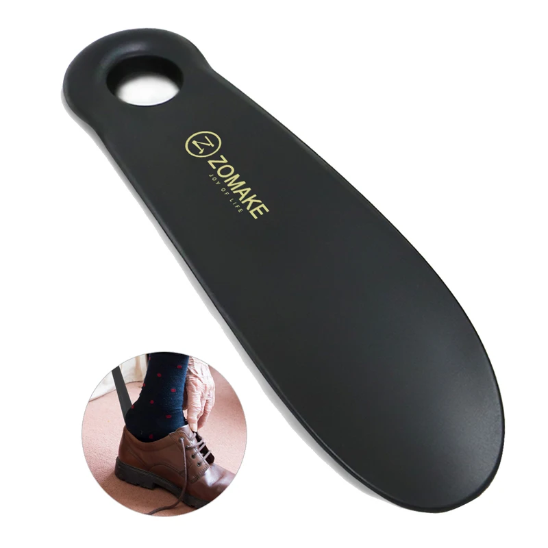 Ymapinc Foldable Travel Shoe Horn – 4.45 Inch Stainless Steel With PU Leather Keychain, Compact Helper For Men & Women