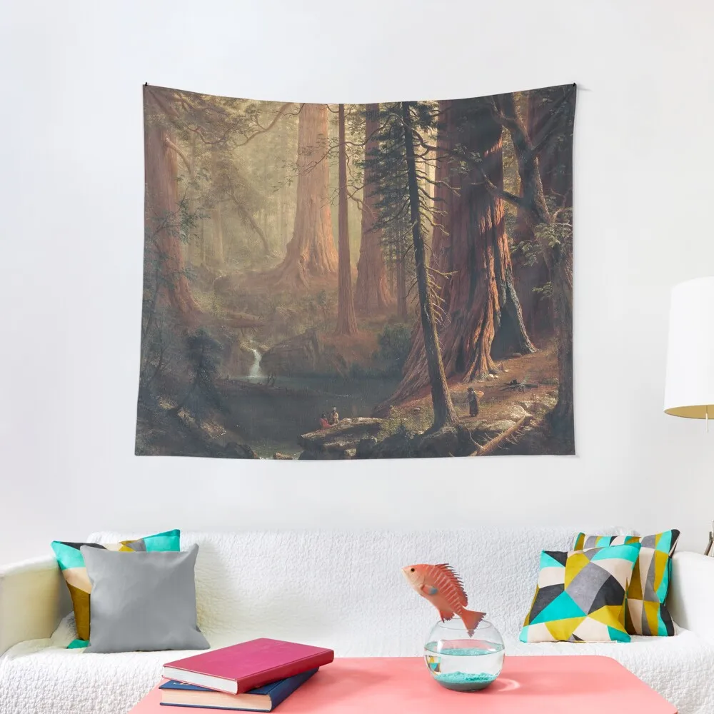 

Giant Redwood Trees of California - Albert Bierstadt Tapestry Decor For Room On The Wall Tapestry
