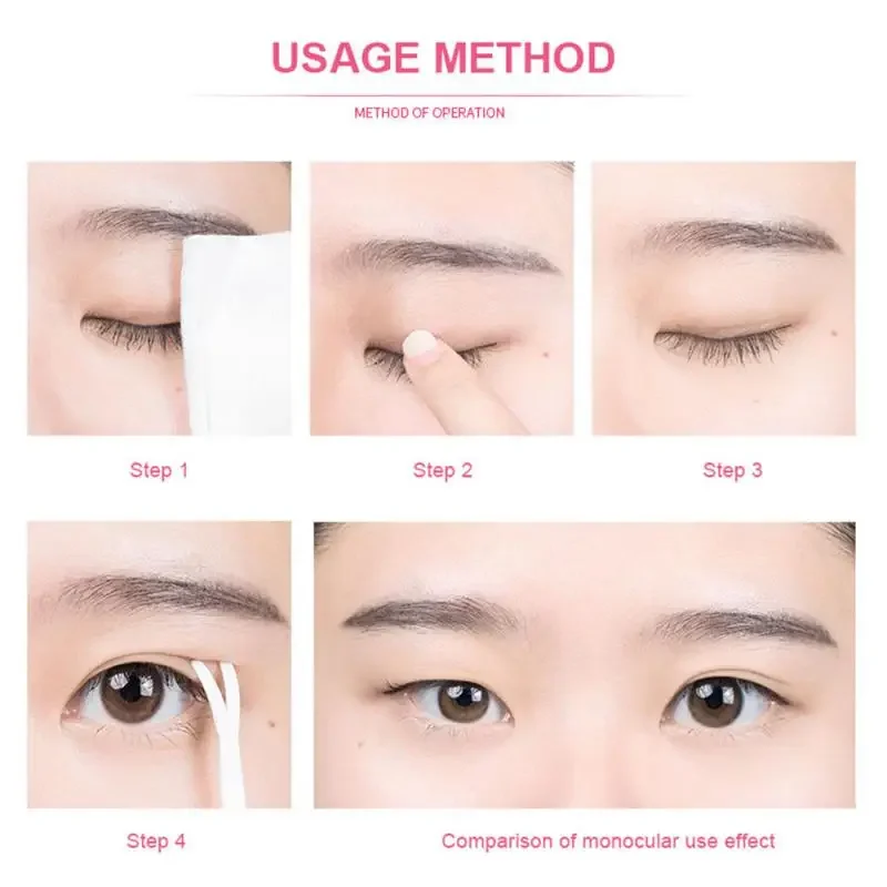 600/240/200pcs Eyelid Tape Sticker Invisible Double Fold Eyelid Lace Eyelash Tape Self-adhesive Eyelashes Tools Lashes Patch double fold eyelid tape