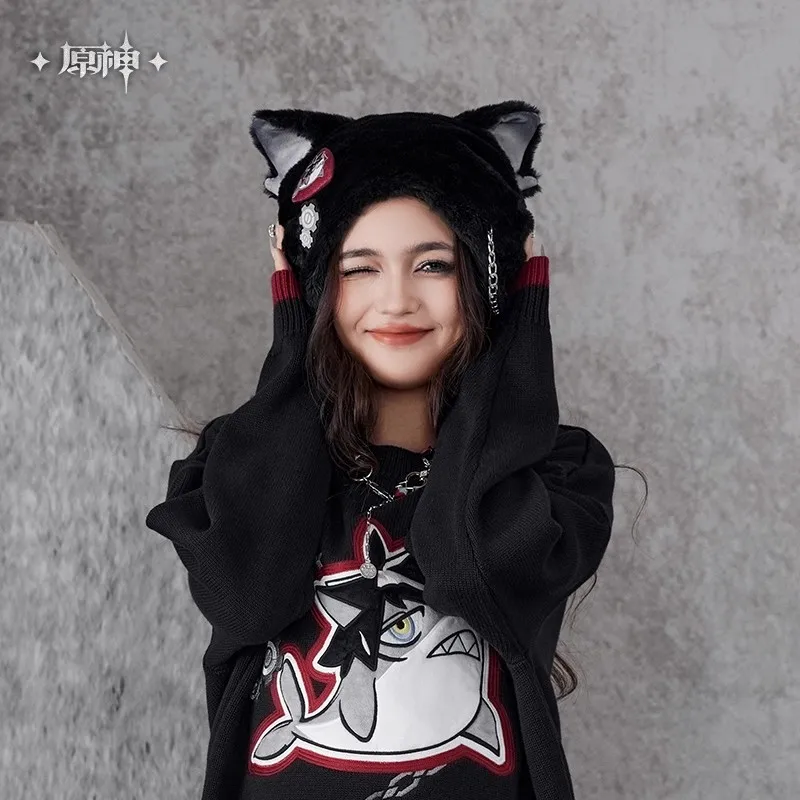 [Genuine] Wriothesley Theme Impression Cartoon Plush Hat miHoYo Game Genshin Impact Cosplay Accessories Polyester Cap Gift