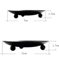Iron Plate Candle Holder Pillar Art Decorative Pedestal For Wedding Birthdays Party Festival Candlestick Holder Gift Home Decor 5