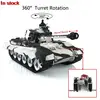HENG LONG 2.4G 1/16 7.0 King Tiger RTR RC Tank 360° 3888A Barrel Recoil Gearbox White Steel Gearbox Tiger II Toy 1