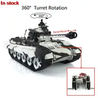  HENG LONG 2.4G 1/16 7.0 King Tiger RTR RC Tank 360° 3888A Barrel Recoil Gearbox White Steel Gearbox Tiger II Toy 1