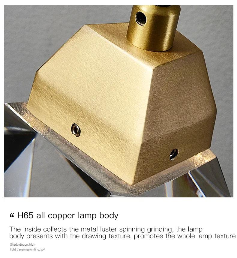 Home Living Room Bedroom Chandelier K9 Crystal Modern LED Pendant Light 6