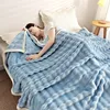 Solid Color Flannel Rabbit Fur Blanket Nap Cover Blanket Soft Sofa Blanket Coral Fleece Cover For Bedroom Manufacturer Wholesale 2
