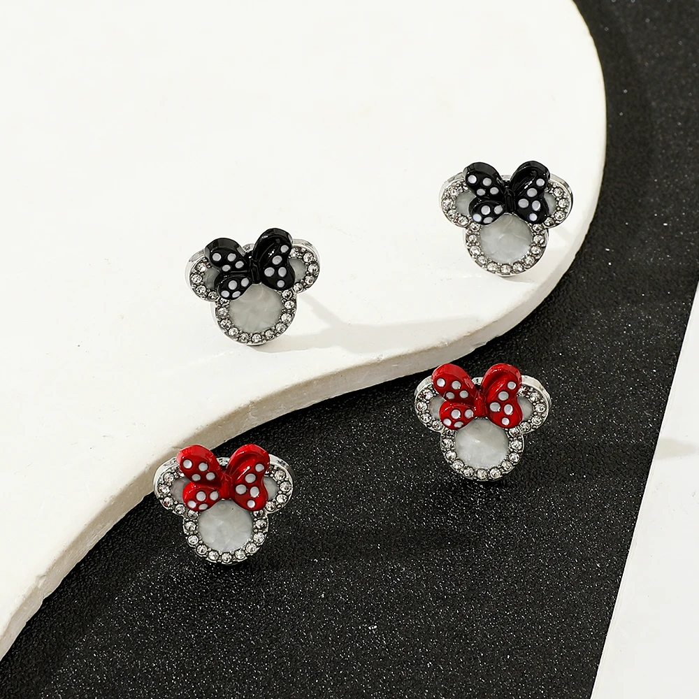 Mickey  Minnie Mouse Earrings - Cute Cartoon Jewelry for Girls