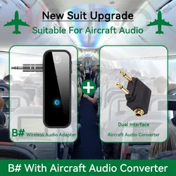 Premium Wireless Bluetooth Audio Adapter with 2 - in - 1 Transmitter & Receiver Capability (With AP converter)