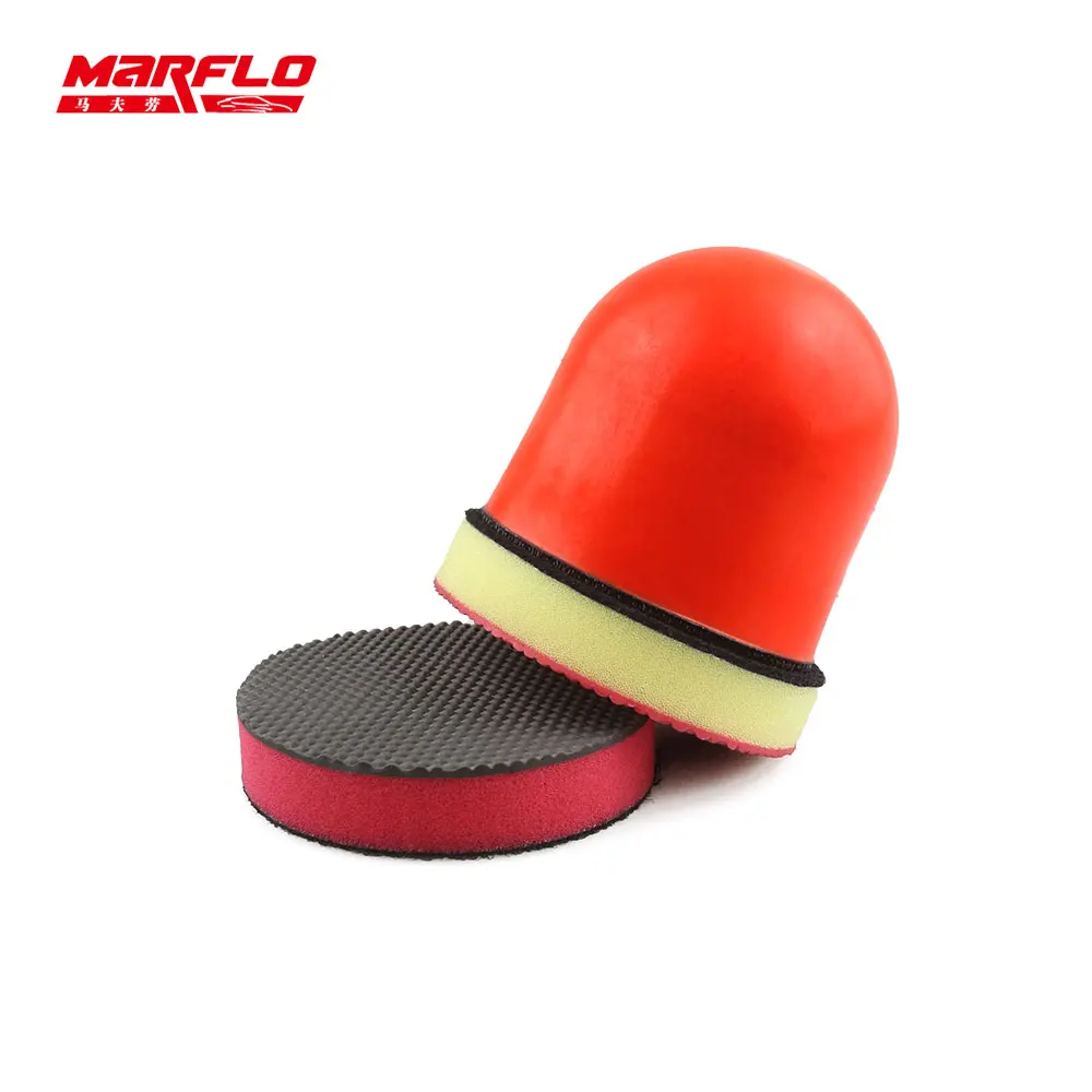 80mm Marflo Car Magic Clay Bar Polishing Disc Polish Pad Car Cleaning Sponge Paint Care Detailing Auto Washing Brush Waxing Tool
