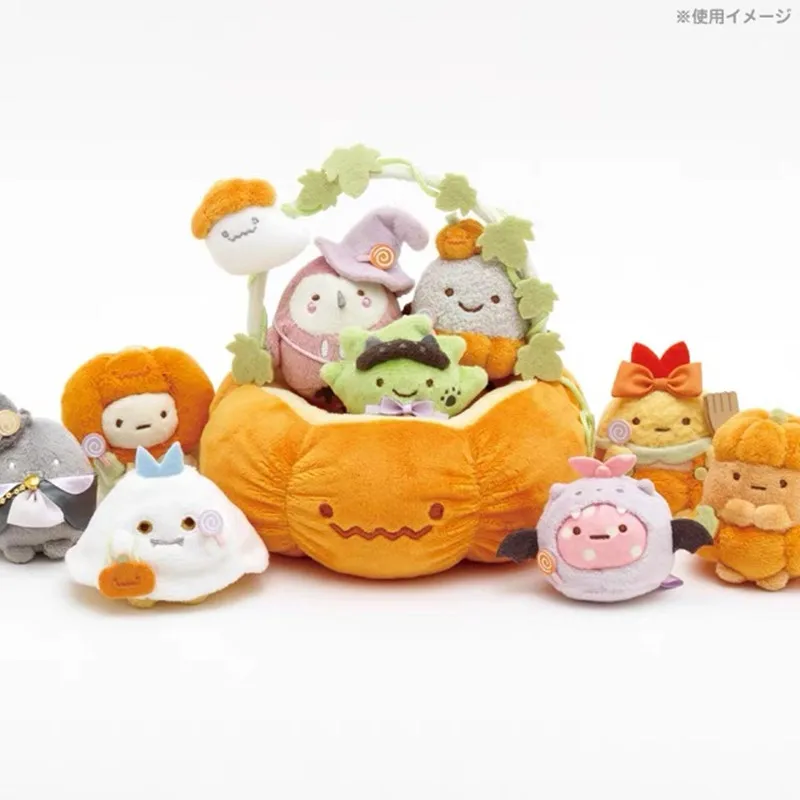 6cm Halloween Decoration Sumikkogurashi Plush  cute Keychains Fry Shrimps Weeds Pendent Kawaii Xmas Toys Gifts for Kids 3