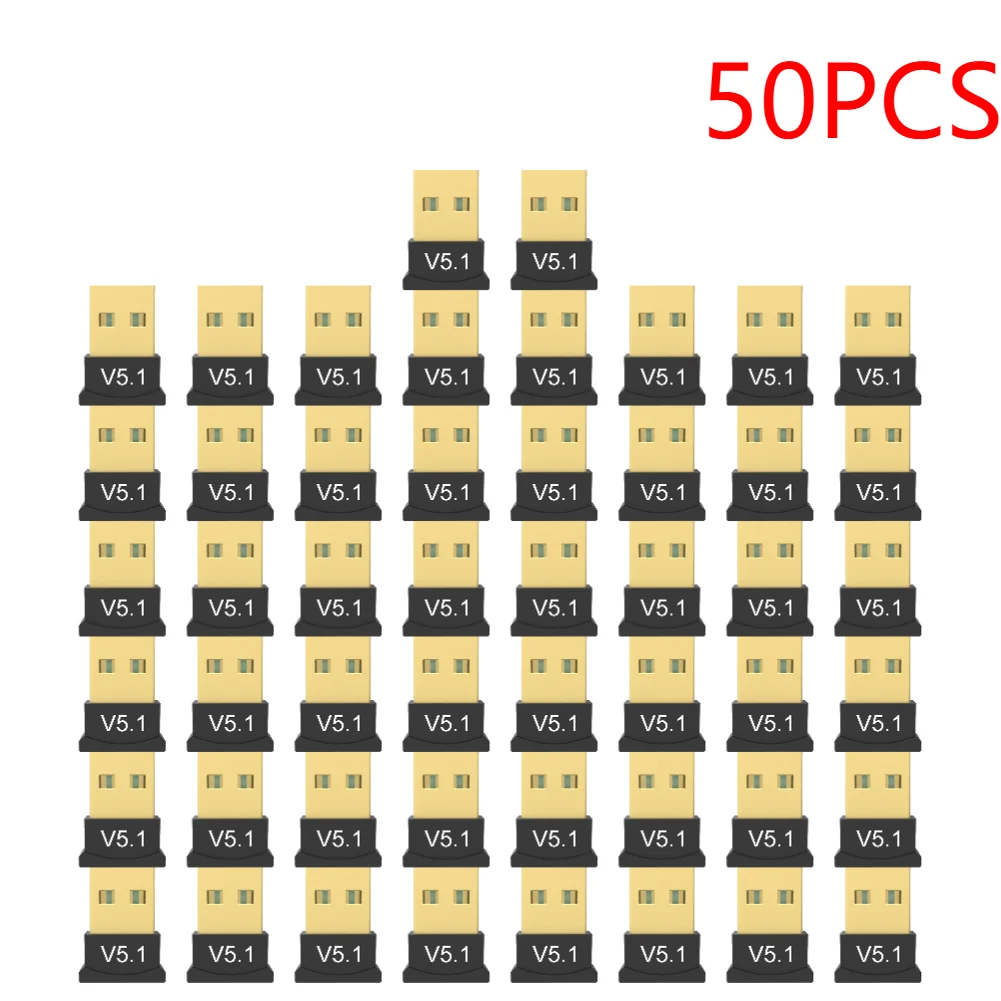 thumbnail image 1 of 5-50PCS Adaptador USB Bluetooth 5.1 Dongle USB Transmisor manos libres inalámbrico Receptor de audio para computadora PC Laptop, 1 of 5