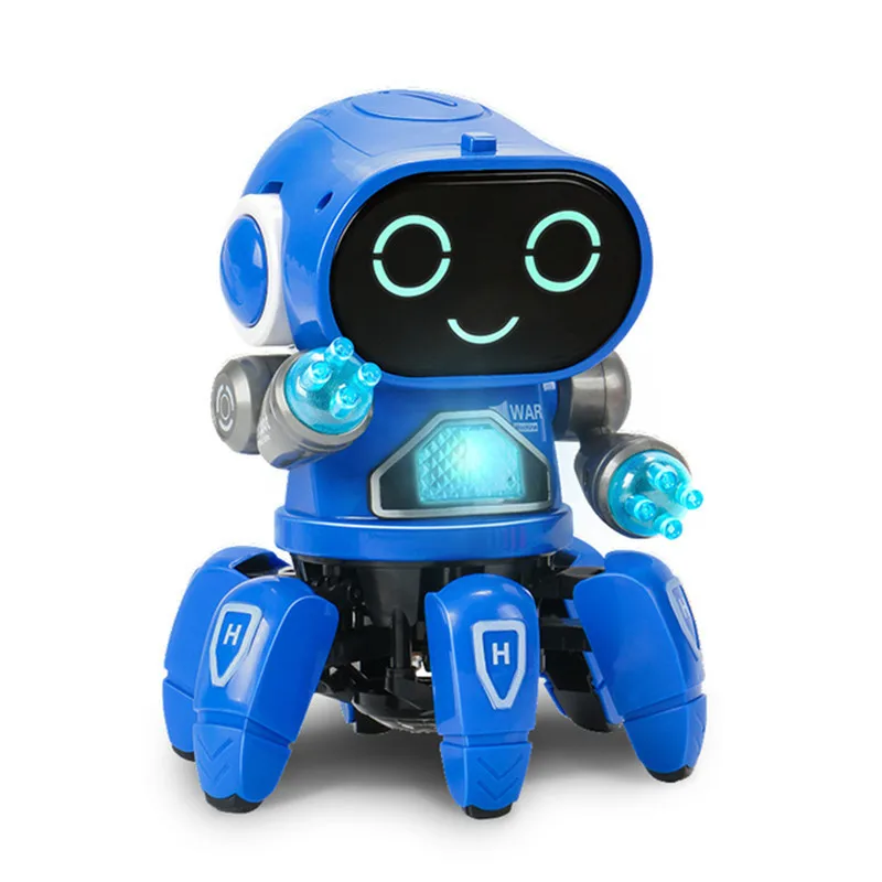 Cute 6-Claw LED Light Musical Dancing Robot: An Educational and