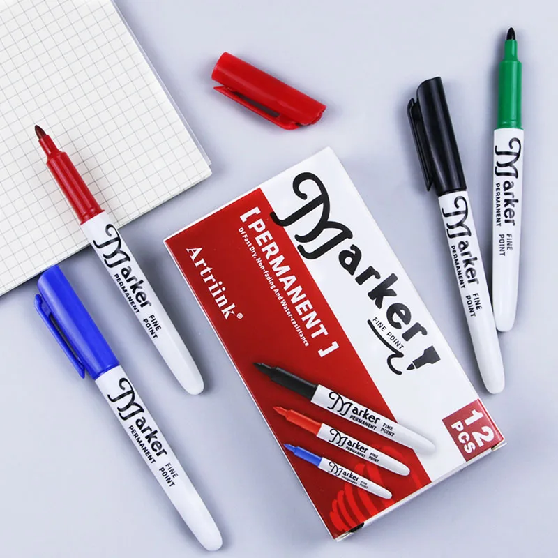 4 قطعة/المجموعة علامة دائمة لا يمحى أقلام زيتية مق...
