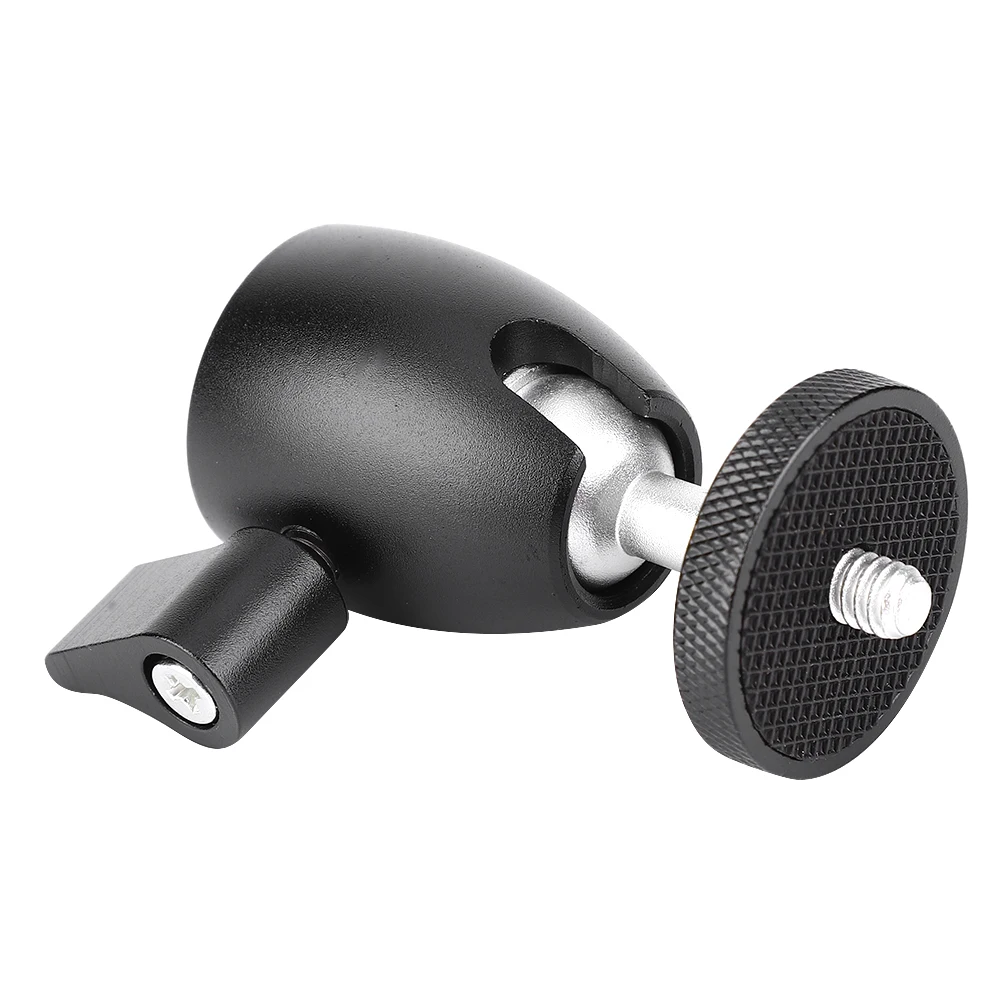 1/4in Mini Ball Head Aluminium Alloy Metal Camera Mount Bracket Holder for SLR Camera Tripod Monopod Lamp Holder tripod ball head cold shoe ball head