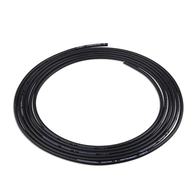 10M 4MM PVC Inner Core 28/0.12OFC+PE+conductive PE+Braid112/0.10 OFC Guitar Cable Black