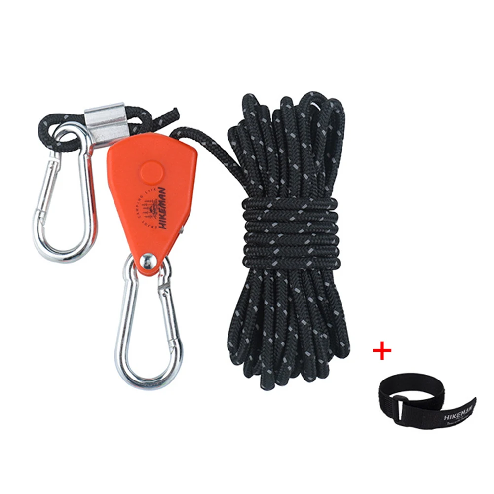 

4m Reflective Camping Rope Adjustable Tent Rope With Adjuster Outdoor Camping Tent Wind Rope Camping Hiking Tent Accessories