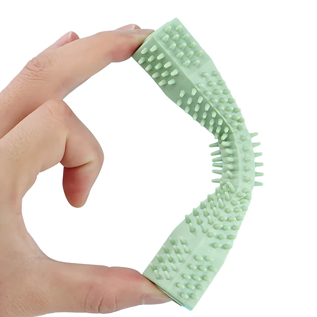 Hexagonal Chew Toy for Dogs Cats - Non-Toxic TPR Teething Bone with Teeth Cleaning & Boredom Relief  6