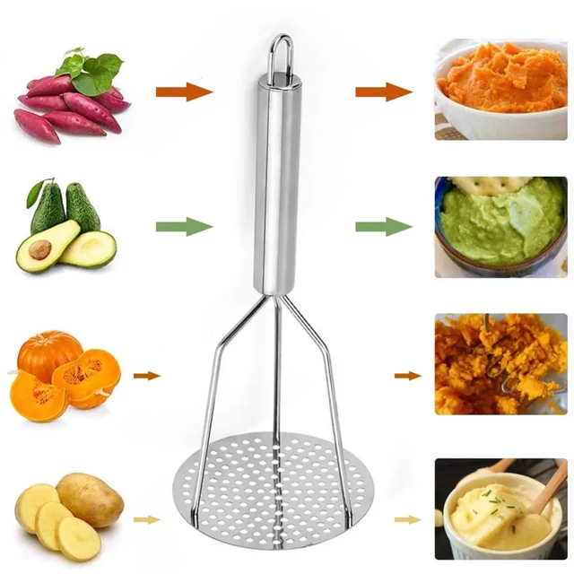 Machacador de patatas de acero inoxidable, herramienta de cocina,  accesorios de cocina, 1 ud. - AliExpress