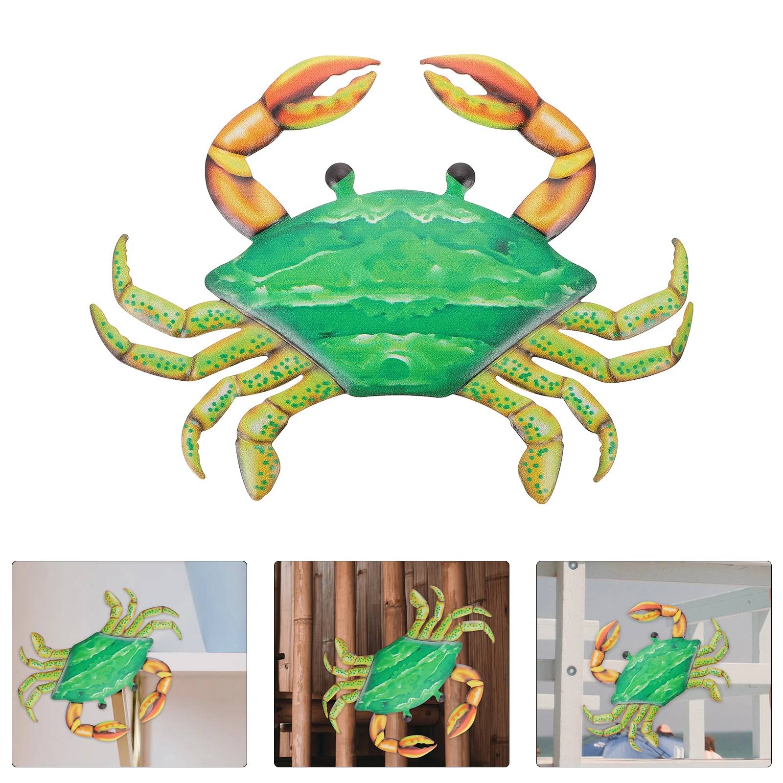 Crab Wall Decor Decorations Metal Hanging Art Sculpture Iron For Animal Craft Pendant Bedroom Garden Decoration Vintage Hanger