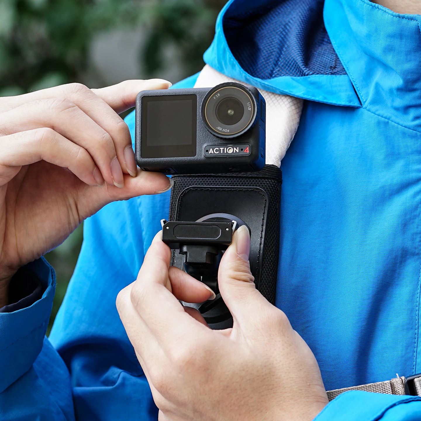 Rucksackgurt-Clip-Halterungsadapter für Gopro Insta360 DJI OSMO 360 Action-Kamera Pocket 4 Halterung Rutschfeste Vlog-Aufnahmehalterung – Detail 8