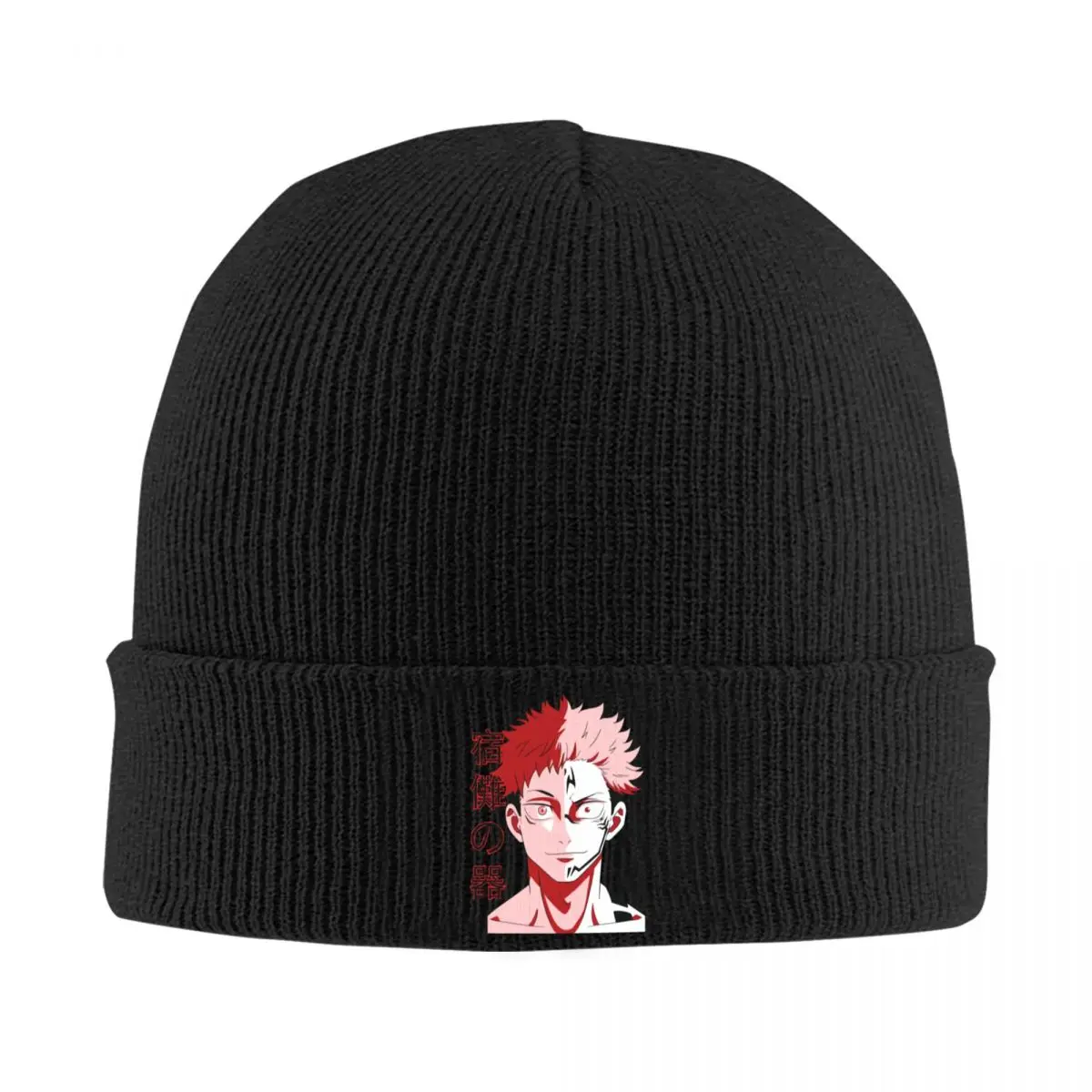 

Fashion Japan Anime Jujutsu Kaisen Beanie Cap Unisex Winter Warm Bonnet Femme Knitting Hats Outdoor Sukuna Skullies Beanies Caps
