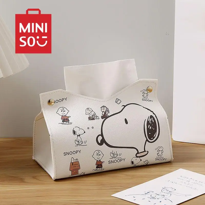 

Disney Kawaii Anime Snoopy Fashion Drawer Box Cute Cartoon Girl Heart Tissue Box Desktop Car Drawing Paper Box Toys for Kids