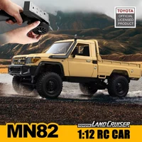MN82 1:12 Retro Rc Car With LED Lights Full-scale Simulation LC79 Professional 4WD Remote Control Pickup RC Truck Model Toys 1