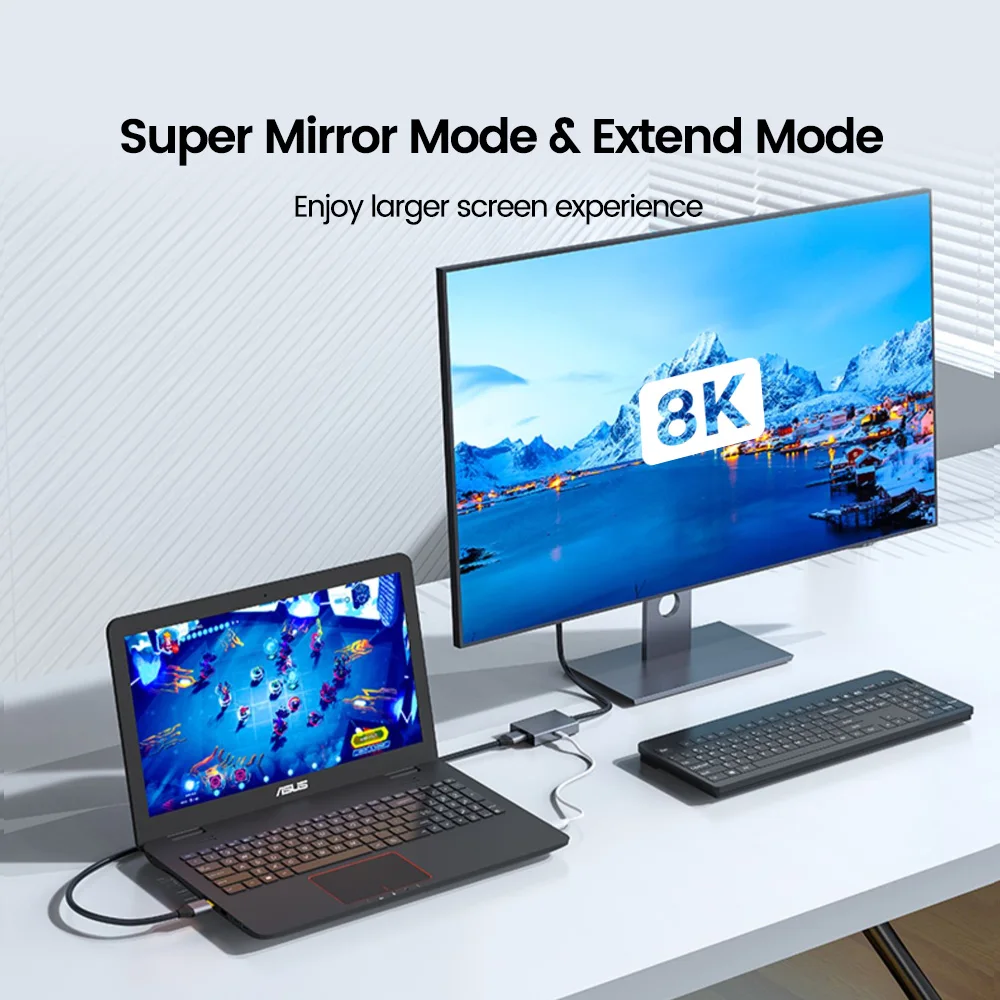 Longontek 8K HDMI2.1-디스플레이 포트 1.4 어댑터 케이블, HDMI-DP 케이블, HDR, PS5/4 XBOX 애플 TV LG 모니터용, 8K30, 4K120, 2K165