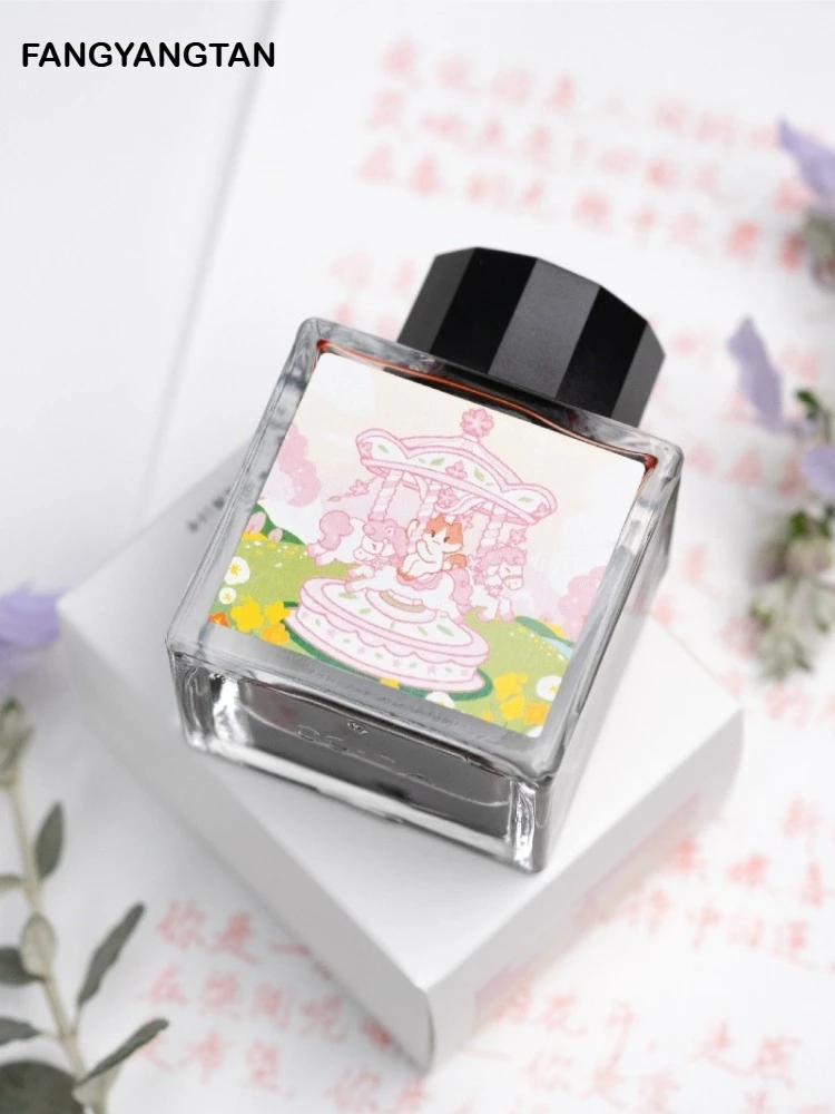 봄 한정판 FANGYANGTAN 49 색상 50/20ml 쉰 만년필 잉크 유리 딥펜용 비탄소 잉크 문구 학교 용품