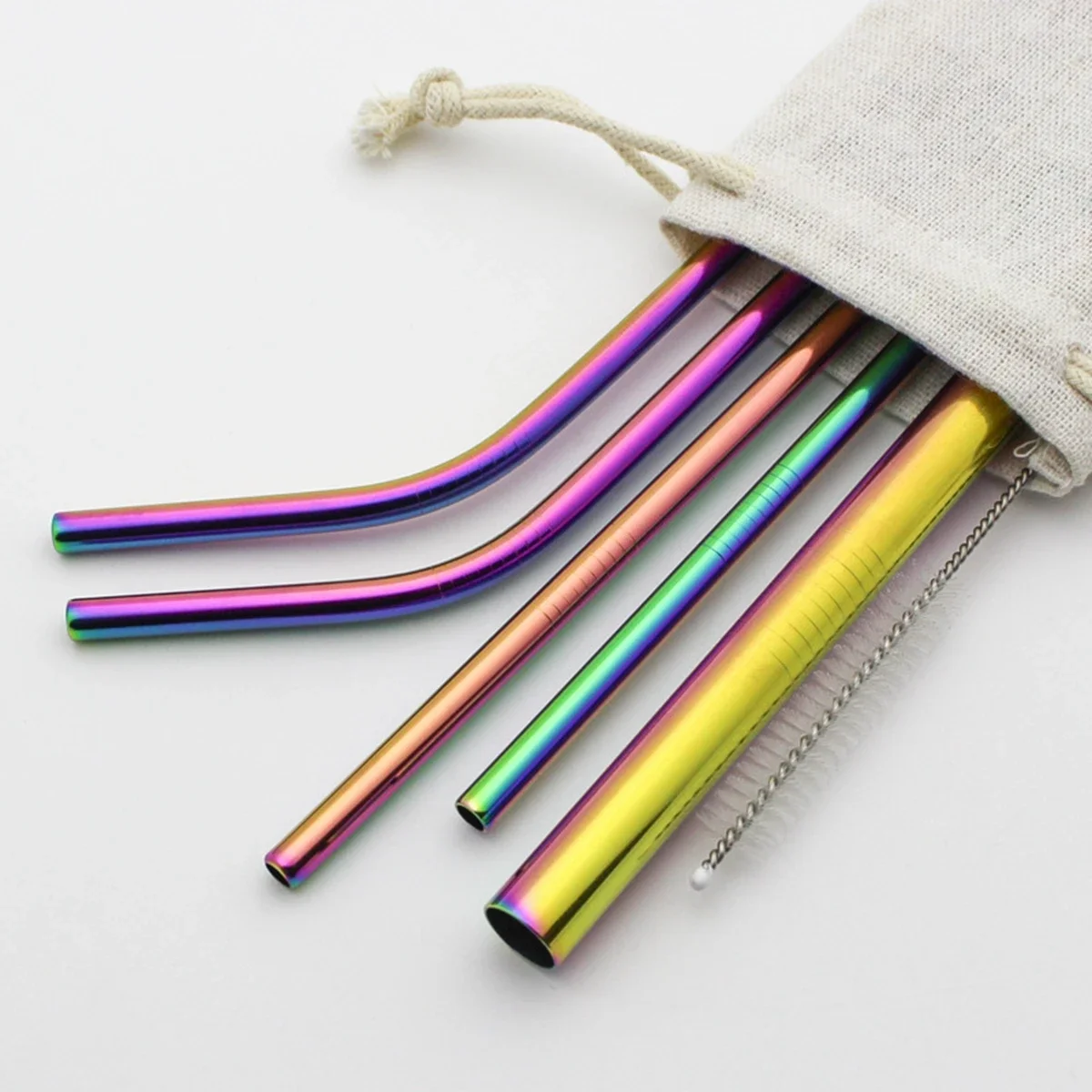 Colorful Metal Straws Reusable Drinking Straws 12mm Wide 304 Stainless Steel Bubble Tea For 20 oz Tumblers Cup Drinkware