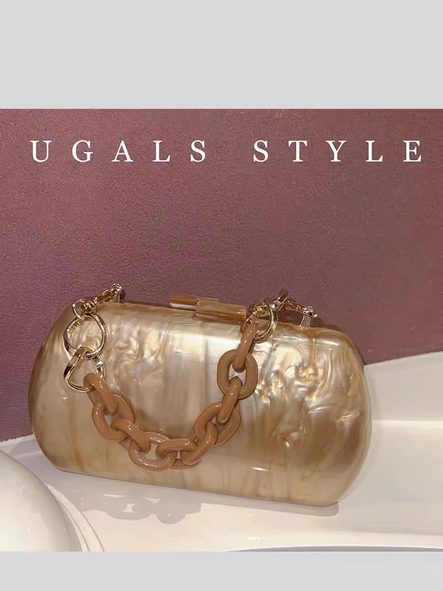 

Luxury Designer Acrylic Square Bag Women Fashion Handbag Striped Evening Bag Wedding Party Clutch Purse Shoulder Crossbody Bag