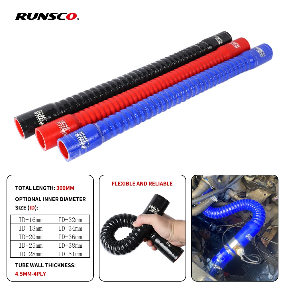 ID16 18 20 25 28mm Silicone Flexible Hose Radiator Tube for Air Intake High Pressure Rubber Joiner Pipe Length 30cm silicone hose