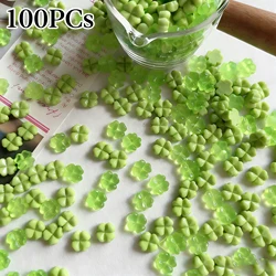 100 - Piece Mini Green Transparent Clover Card Holder DIY Craft Kit (100PCs)