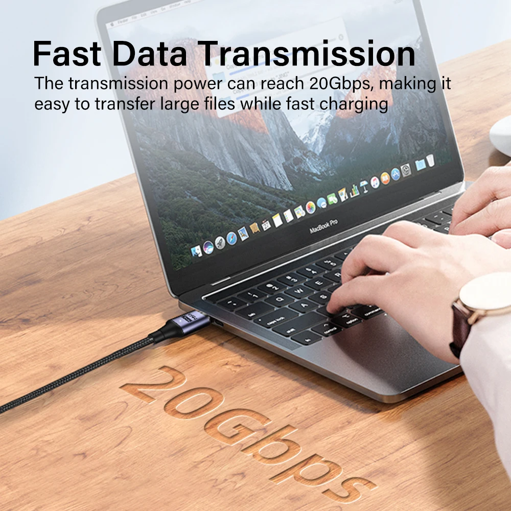 Enhanced Magnetic USB-C Cable with 100W Fast Charging and 8K Support