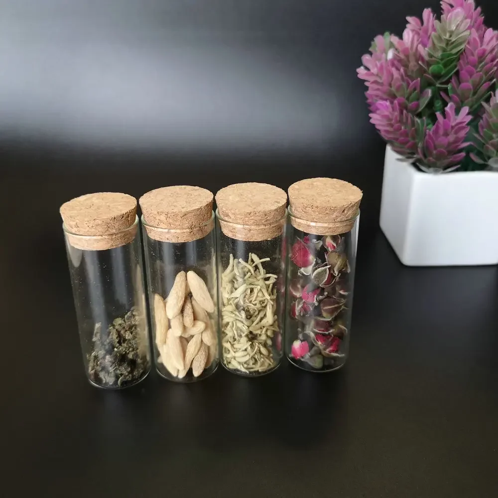 코르크 스토퍼 유리 투명 테스트 튜브, 휴일 웨딩 장 DIY 위싱 병, 로트당 36 개, 30x75mm, 35ml